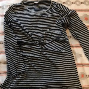 Boob Design Striped Nursing Top Large